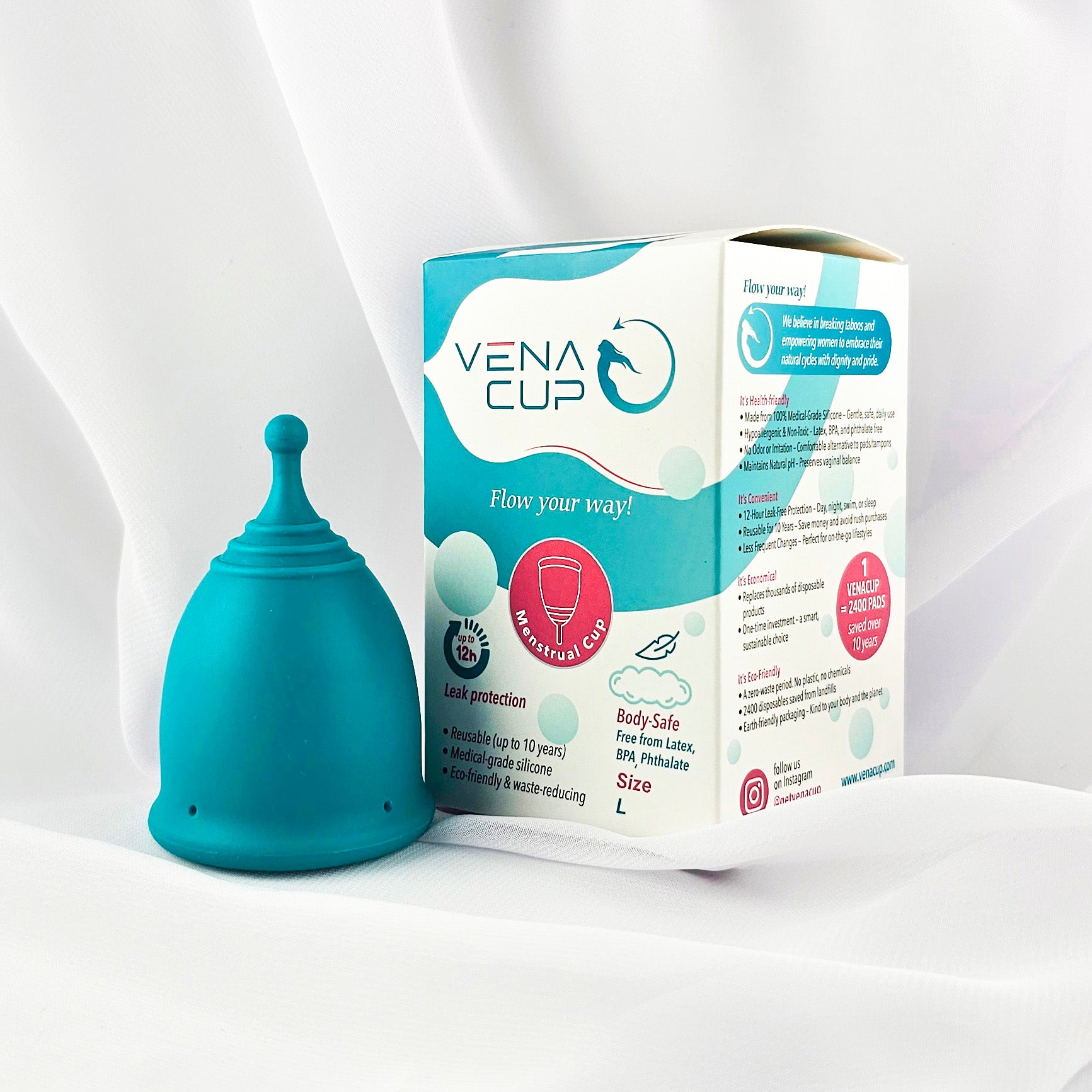 Venacup reusable menstrual cup Lebanon – eco-friendly feminine care.